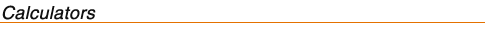Calculators Heading